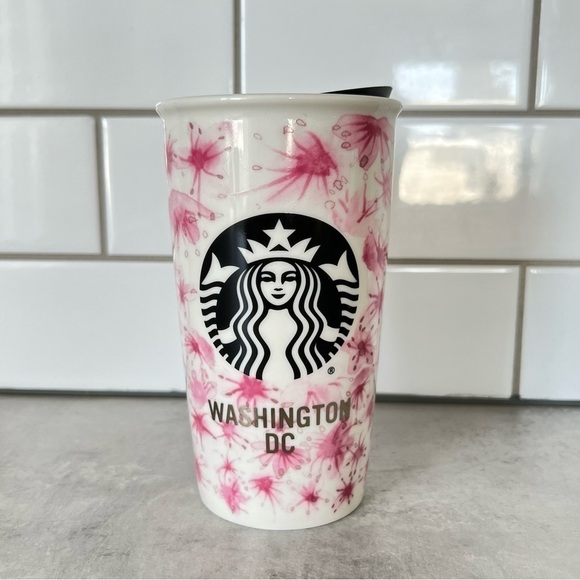 🆕 Starbucks Cherry Blossom Washington, D.C. Double Wall Traveler, 12 fl oz - Picture 2 of 10